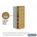 Salsbury Cell Phone Storage Locker - with Front Access Panel - 6 Door High Unit (8 Inch Deep Compartments) - 8 A Doors (7 usable) and 2 B Doors - Gold - Recessed Mounted - Master Keyed Locks  19168-10GRK